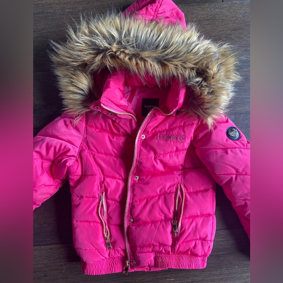 BEBE hot pink jacket rhinestones - Picture 2 of 2